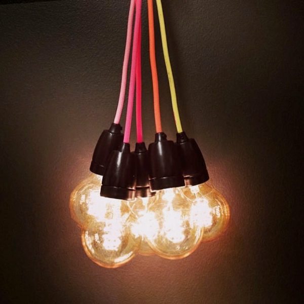Porcelain lamp holder black