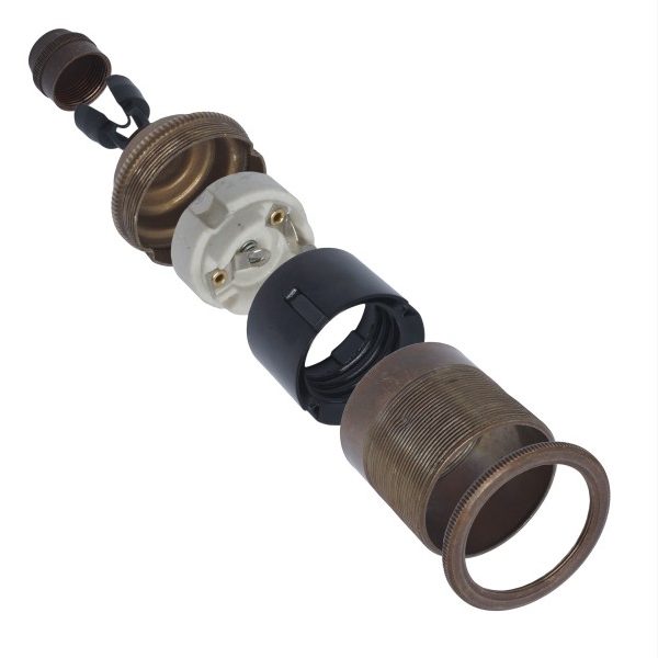Single Ring Bulb Holder Bronze