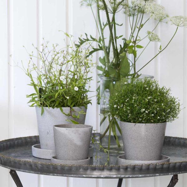 Polystone plant pot small