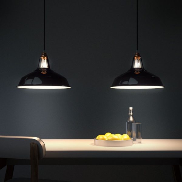 Polished Black Metal Shade