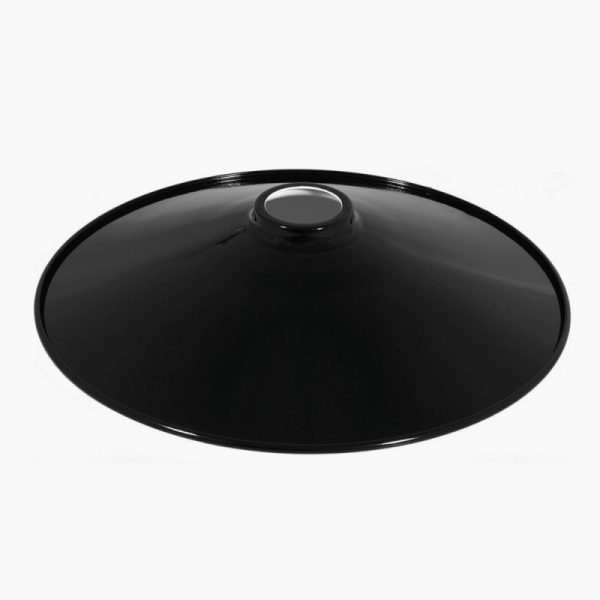 Polished Black Flat Metal Shade