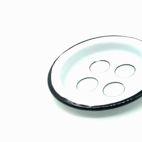 Enamel White Toothbrush Holder