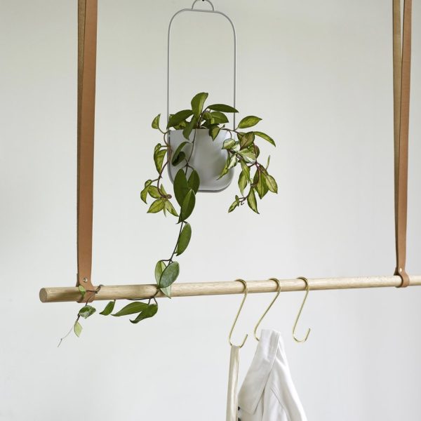 Hanging pot metal grey