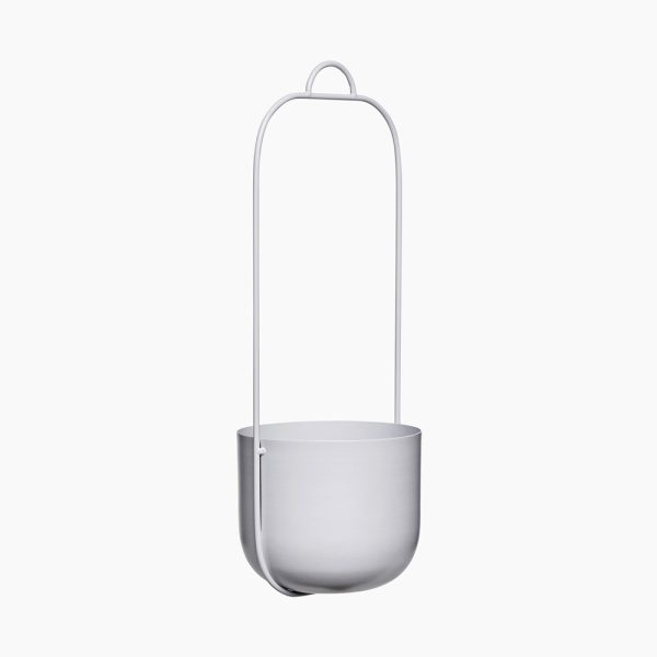Hanging pot metal grey