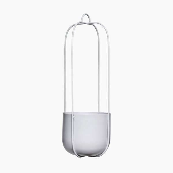 Hanging pot metal grey