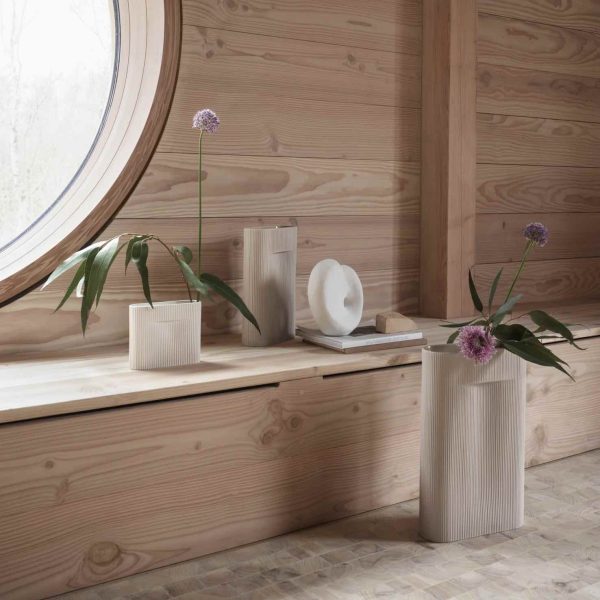 Ridge Vase Off-White