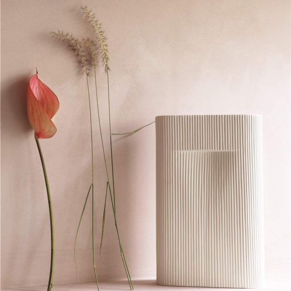 Ridge Vase Off-White