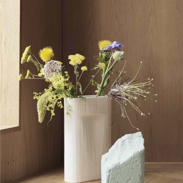 Ridge Vase Off-White