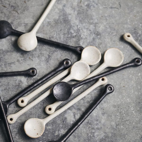 Ceramic Spoon Black Brown