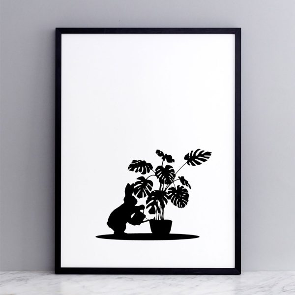 Watering Rabbit Print