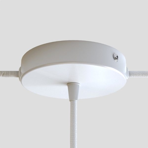 Flat Ceiling Rose 1+2 Holes White