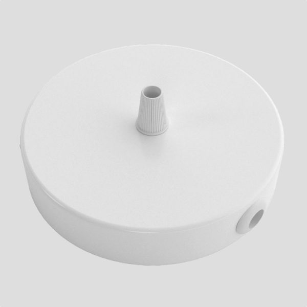 Flat Ceiling Rose 1+2 Holes White