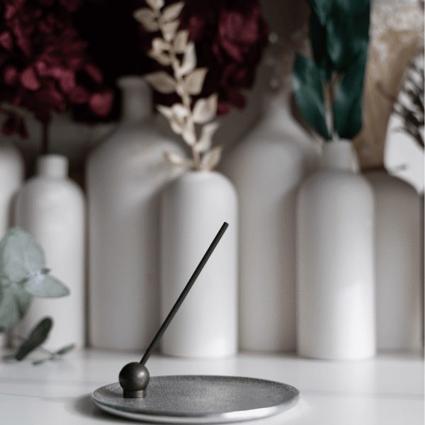 Black Brass Incense Holder