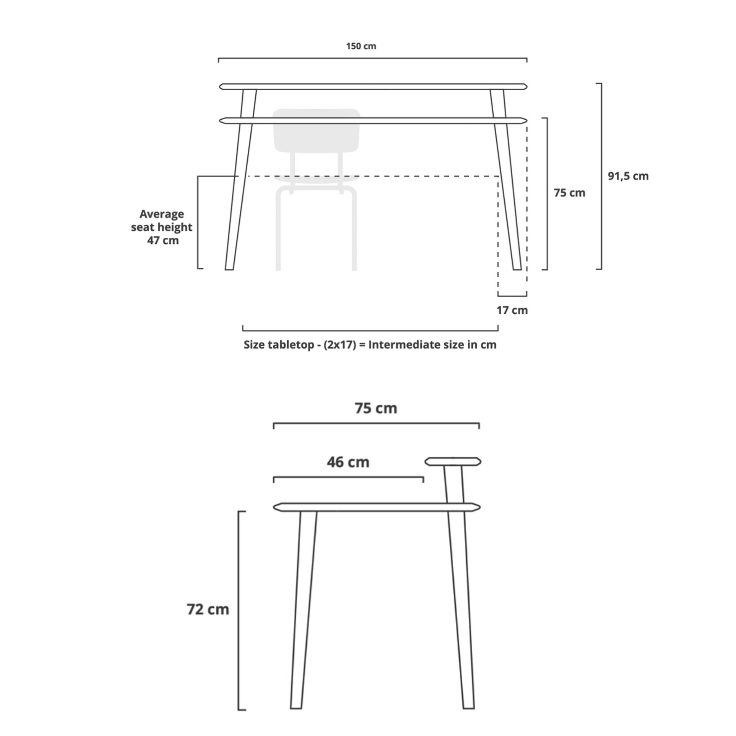 scandi desk meas