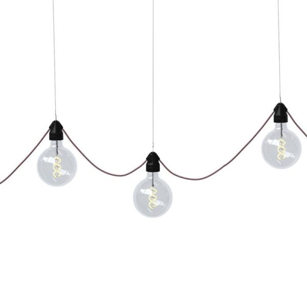 Twin Entry Porcelain Lamp Holder Black