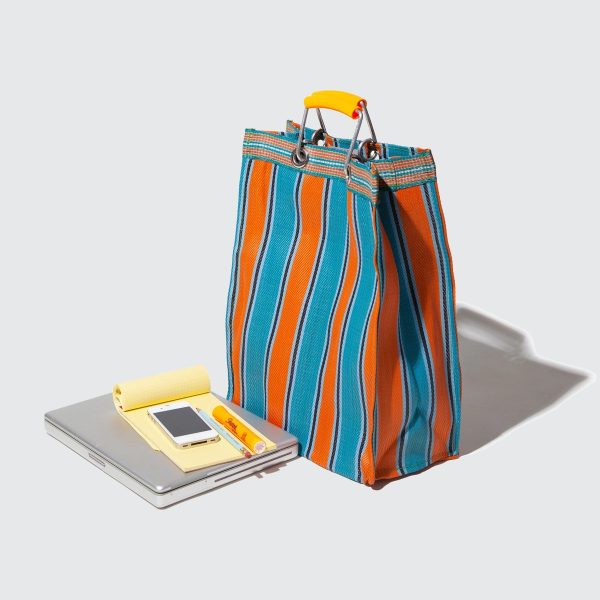 Stripe Bag Orange Blue D15