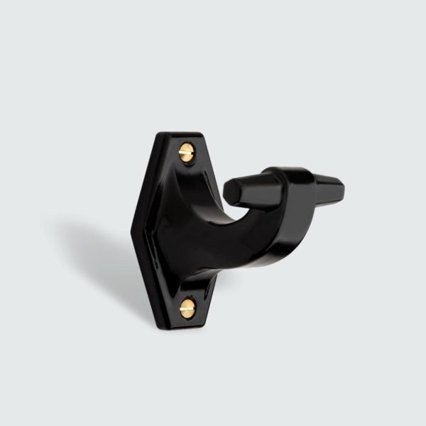 Porcelain Hook Black