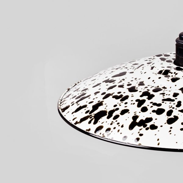 Splattered Flat Enamel Shade White