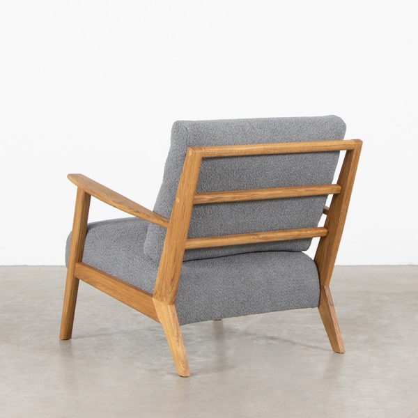 Oak Armchair Soft Grey