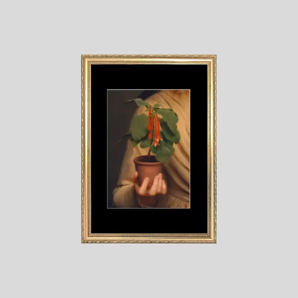 Holding Plant Detail Mini Print Framed