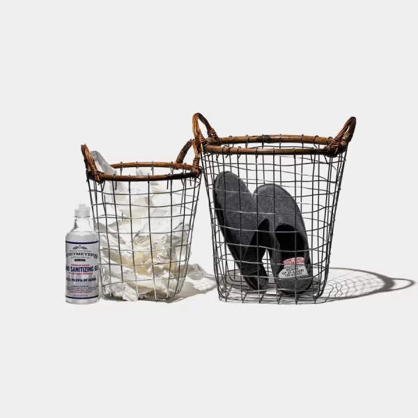 Rattan Top Wire Basket
