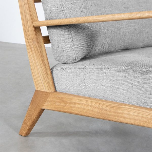 Oak Armchair Calm Grey