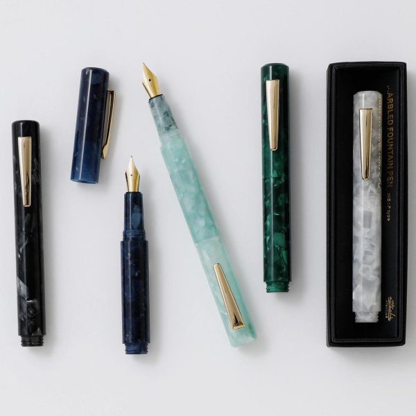 Marbled Fountain Pen White