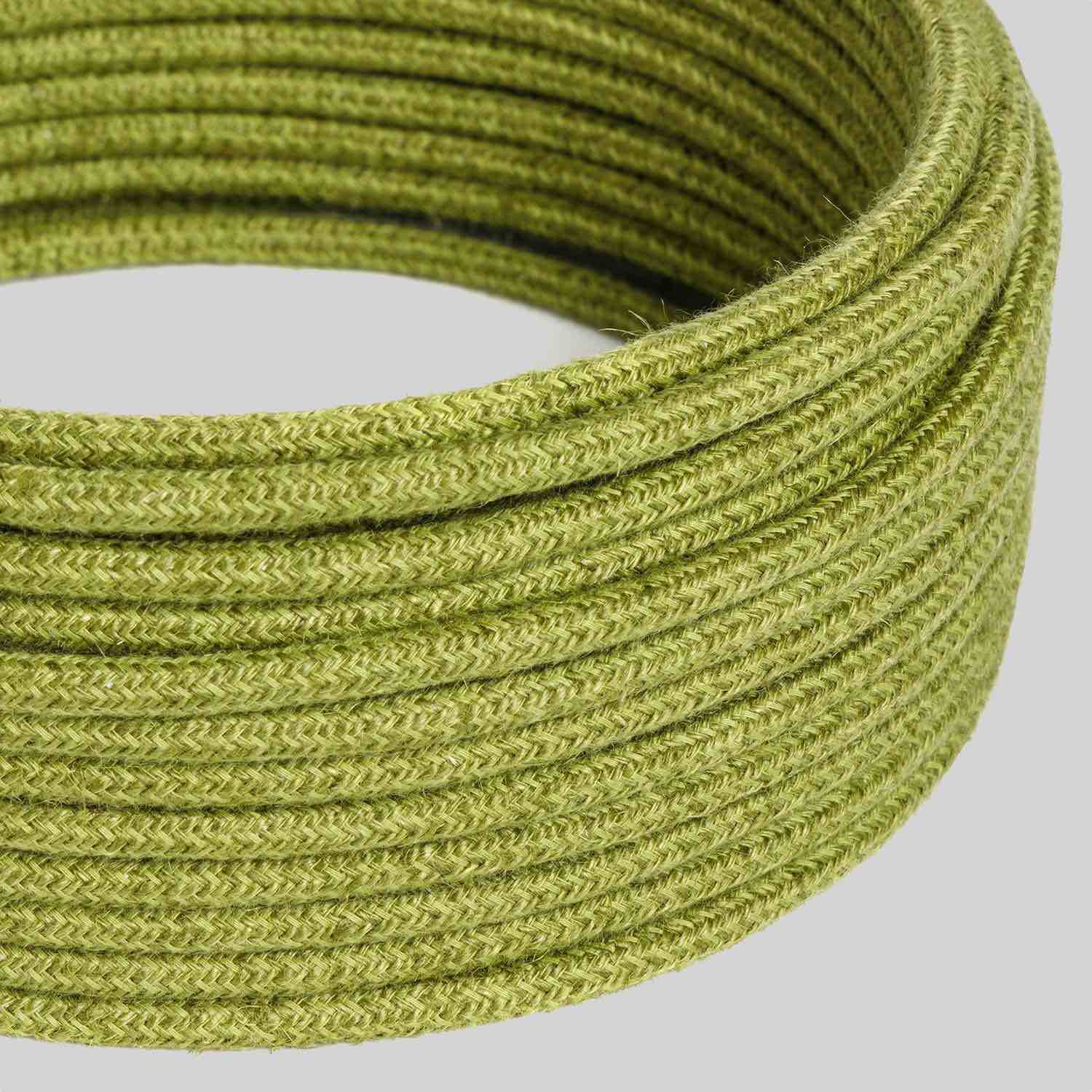 round-electric-cable-covered-in-plain-hay-green-rn23-jute