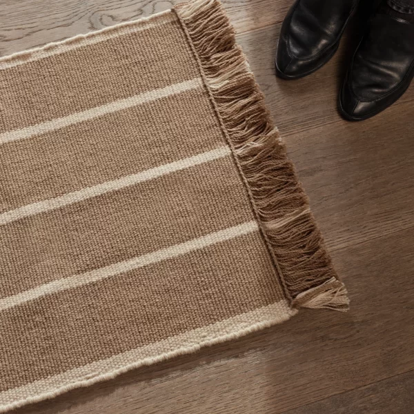 Calm Kelim Mat Dark sand