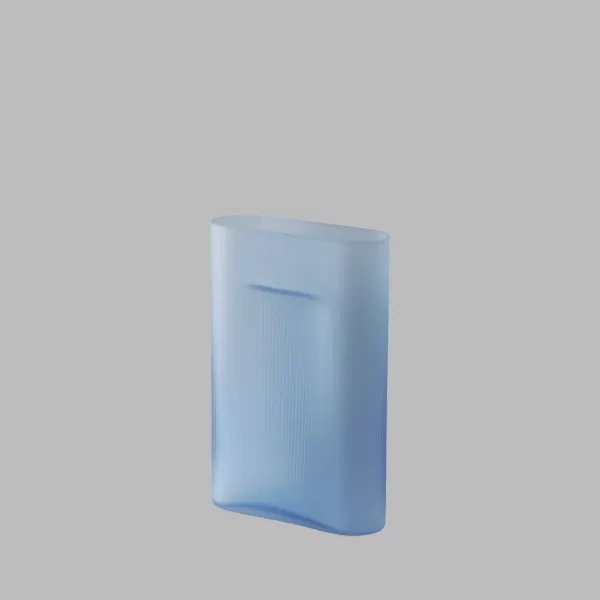 Ridge Vase Light Blue Glass