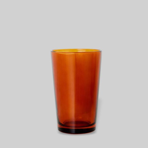 Amber glass tumbler